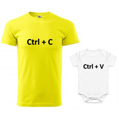 Sada trička a bodyčka CTRL+C a CTRL+V