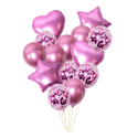 Sada nafukovacích balónků mix růžová 14 ks
