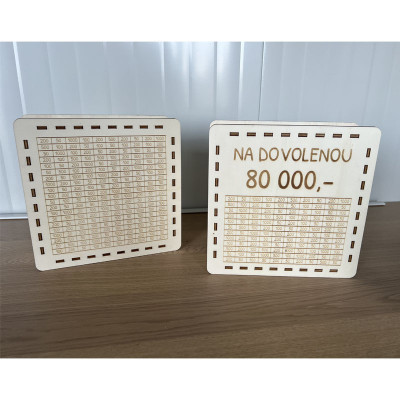 Škrtací pokladnička "Na dovolenou 80 000,-"