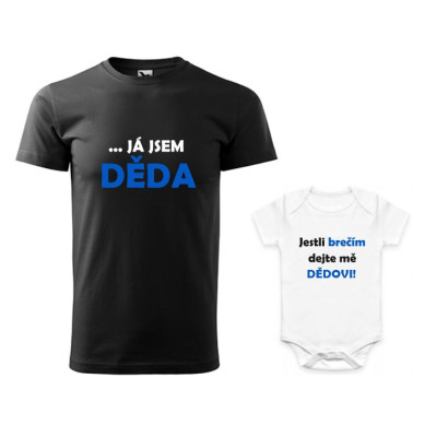 Rodinný set - Pánské tričko a body - Jestli brečím dejte...
