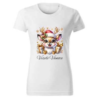 Dámské vánoční tričko Sob "Veselé Vánoce" 2