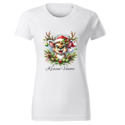 Dámské vánoční tričko Sob "Krásné Vánoce" 3