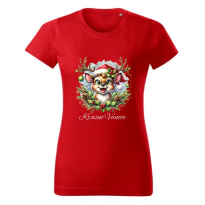 Dámské vánoční tričko Sob "Krásné Vánoce" 3
