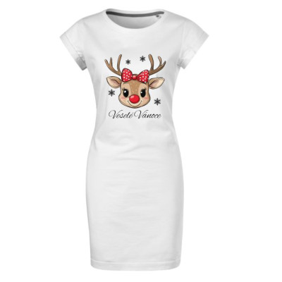 Dámské vánoční šaty se sobem