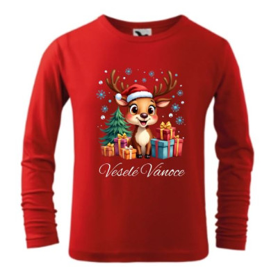Dětské vánoční tričko se sobem – Veselé Vánoce 2