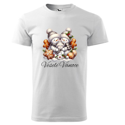 Pánské vánoční tričko Sněhulák "Veselé Vánoce" 2