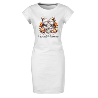 Dámské vánoční šaty Sněhulák "Veselé Vánoce" 2