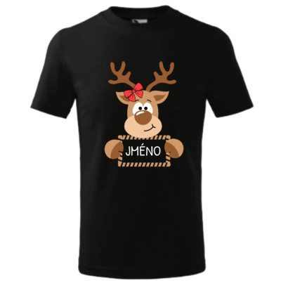 Dětské vánoční tričko Sob 1  - "Jméno" holka