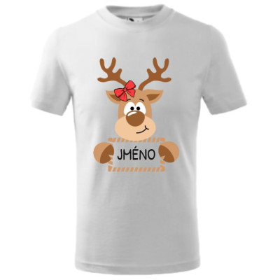 Dětské vánoční tričko Sob 1  - "Jméno" holka
