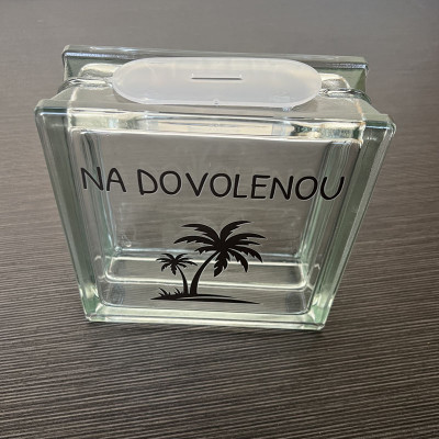 Skleněná pokladnička -luxfera - Na dovolenou