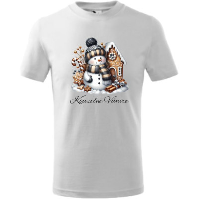 Dětské vánoční tričko Sněhulák - "Kouzelné Vánoce" 3