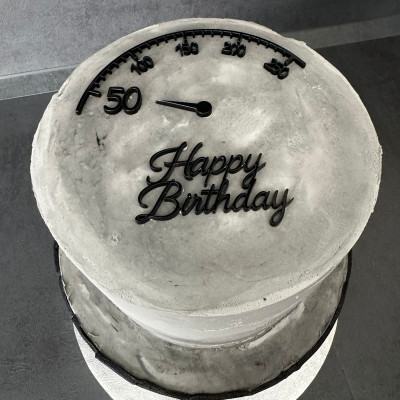 Dekorační nápis Happy Birthday plexi černý