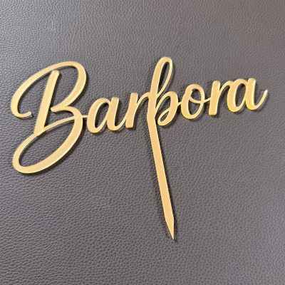 Zlatý zápich se jménem na dort