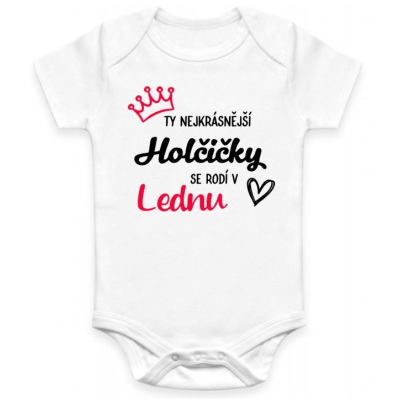 Dětské BODY Nejkrásnější Holčička - MĚSÍC NAROZENÍ