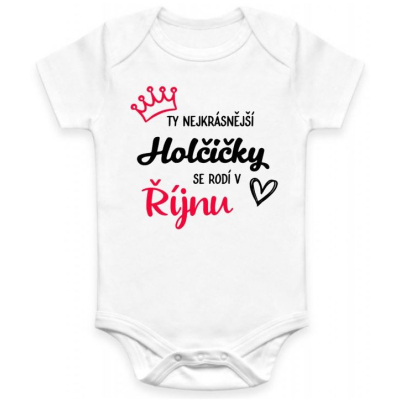 Dětské BODY Nejkrásnější Holčička - MĚSÍC NAROZENÍ