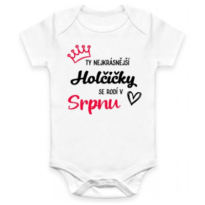 Dětské BODY Nejkrásnější Holčička - MĚSÍC NAROZENÍ