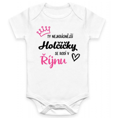 Dětské BODY Nejkrásnější Holčička - MĚSÍC NAROZENÍ