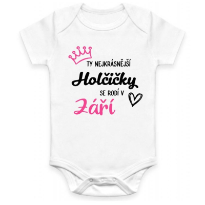 Dětské BODY Nejkrásnější Holčička - MĚSÍC NAROZENÍ