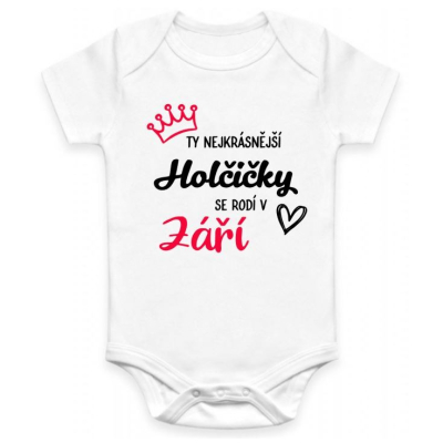 Dětské BODY Nejkrásnější Holčička - MĚSÍC NAROZENÍ