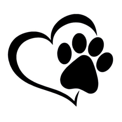 Samolepka PSÍ TLAPKA A SRDCE