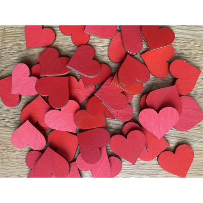 Srdce 3 mm - výřezy z dřevěné překližky / tvoření