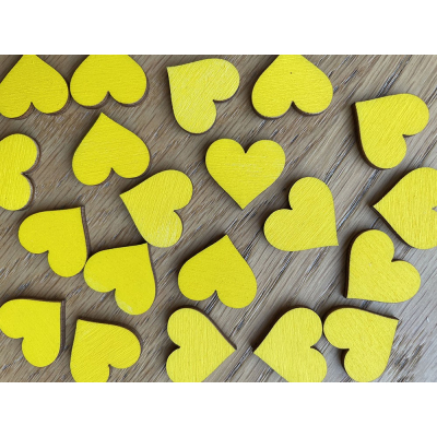 Srdce 3 mm - výřezy z dřevěné překližky / tvoření