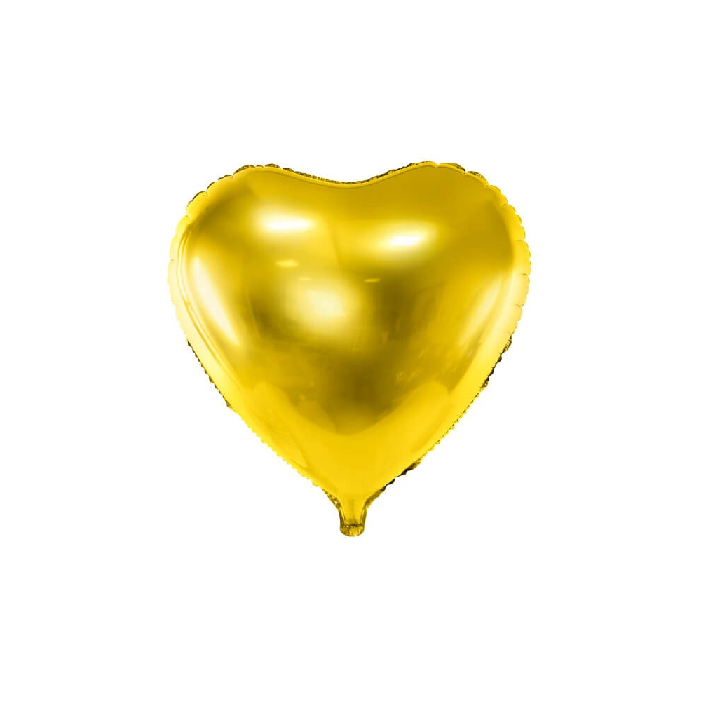 Foliový balónek srdce 45 cm zlatý