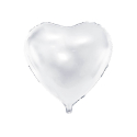 Foliový balónek srdce 45 cm bílá