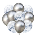 Sada nafukovacích balónků - stříbrná 10 ks