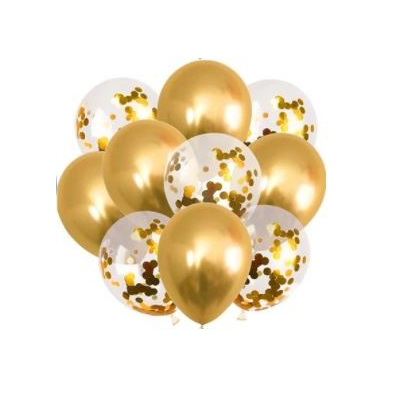 Sada nafukovacích balónků - zlatá 10 ks