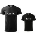 Set triček CTRL+C a CTRL+V černá