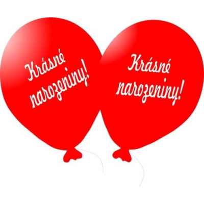 Balónek červený Krásné narozeniny!