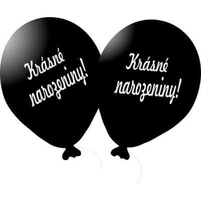 Balónek černý Krásné narozeniny!