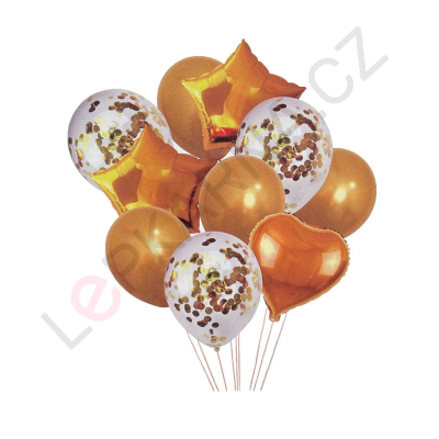 Balónkový set zlatá 10 ks