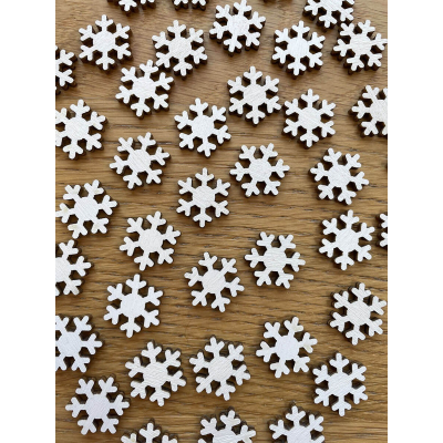 Vločka - dřevěné výřezy  / tvoření I