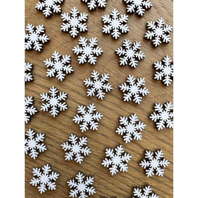 Vločka - dřevěné výřezy  / tvoření II