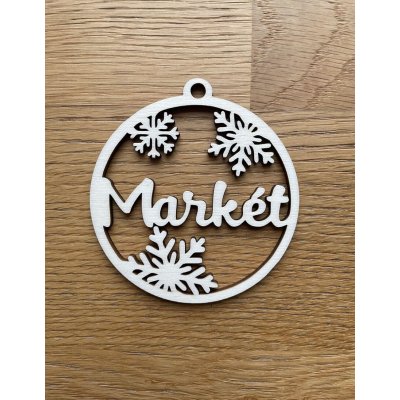 Dřevěná vánoční ozdoba se JMÉNEM