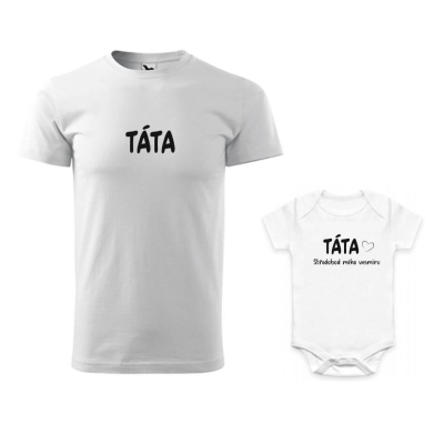 Sada trička a bodyčka "TÁTA, středobod mého vesmíru"
