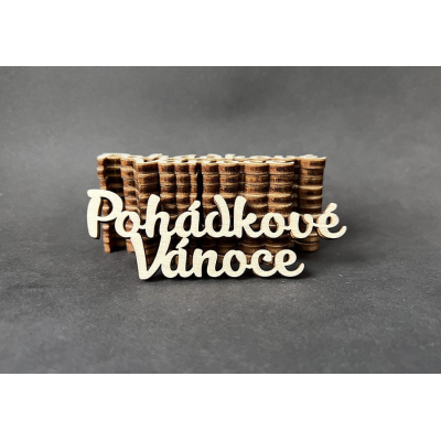 Dřevěný nápis Pohádkové Vánoce