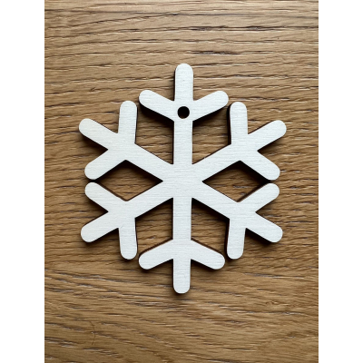 Dřevěná vánoční ozdoba - VLOČKA 2