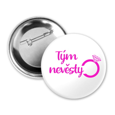 Placka TÝM NEVĚSTY S PRSTENEM