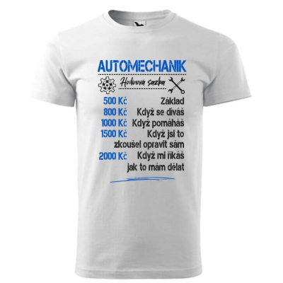 Pánské tričko Automechanik - sazba