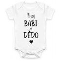 Dětské BODY Ahoj BABI a DĚDO - oznámení těhotenství