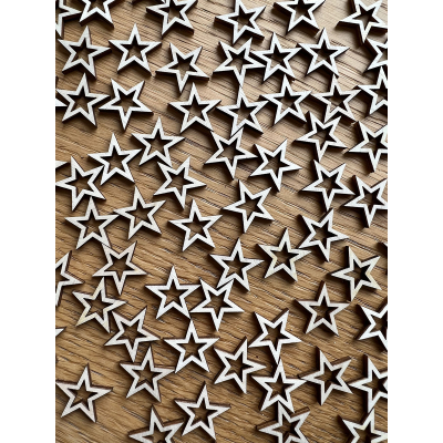 Hvězdičky II - dřevěné výřezy / tvoření 3 cm