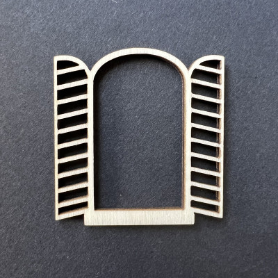 Dřevěné okno / výřez z překližky / tvoření 8