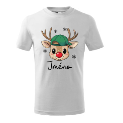 Dětské vánoční tričko se sobem – kluk