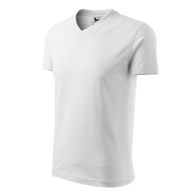 Tričko unisex V-neck 102 bílá