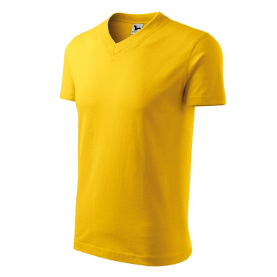 Tričko unisex V-neck 102 žlutá