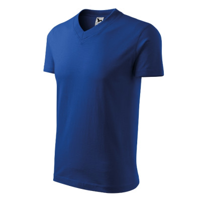 Tričko unisex V-neck 102 královská modrá