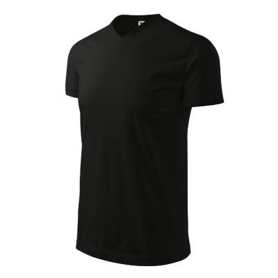 Tričko unisex Heavy V-neck 111 černá